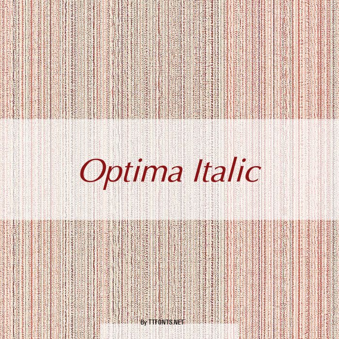 Optima Italic example